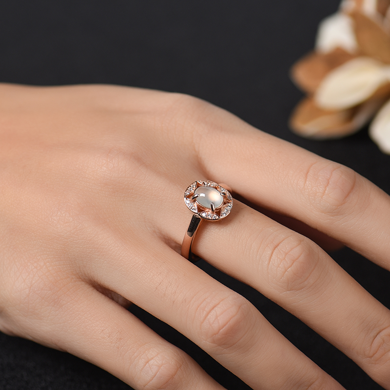 缅甸A货翡翠戒指 - 红掌柜