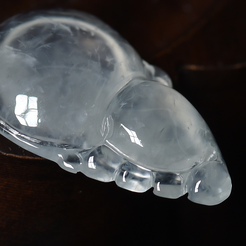 缅甸天然冰种翡翠吊坠-红掌柜