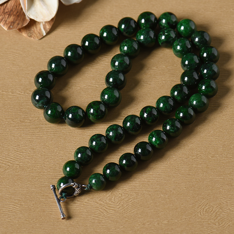 翡翠圆珠塔链-红掌柜