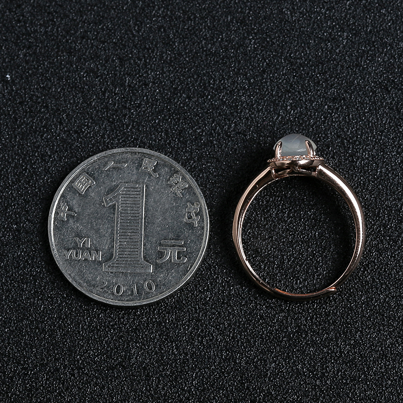 天然缅甸翡翠戒指-红掌柜