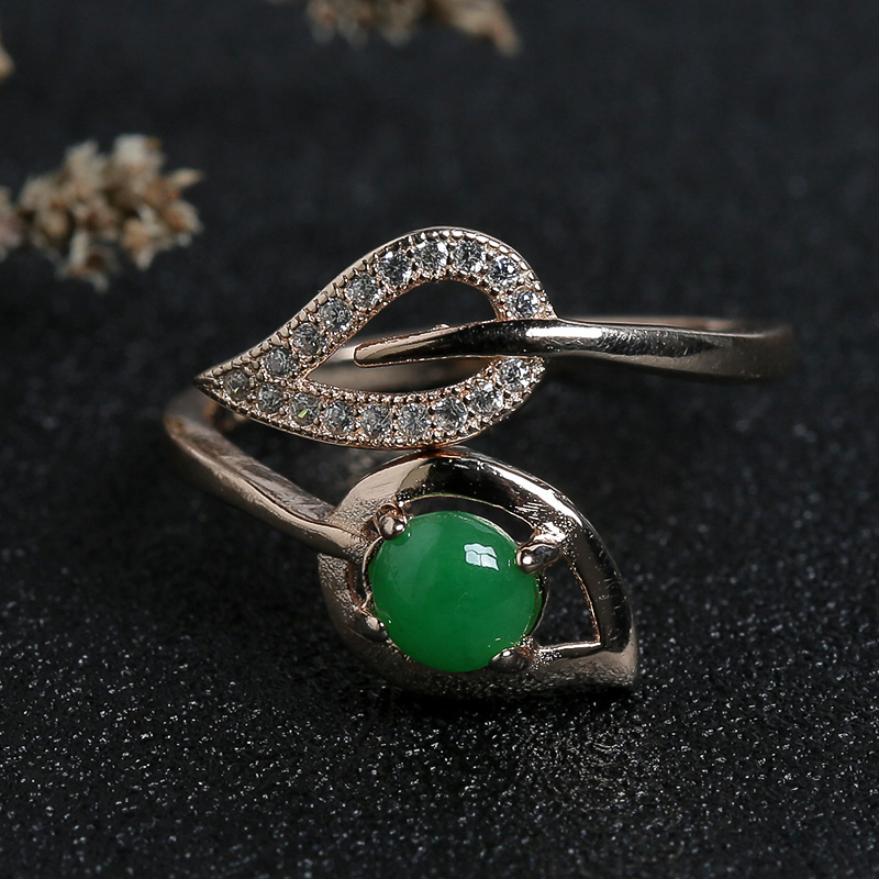 冰种翡翠戒指-红掌柜