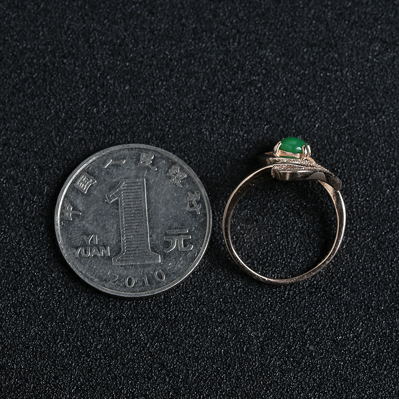 天然翡翠戒指-红掌柜