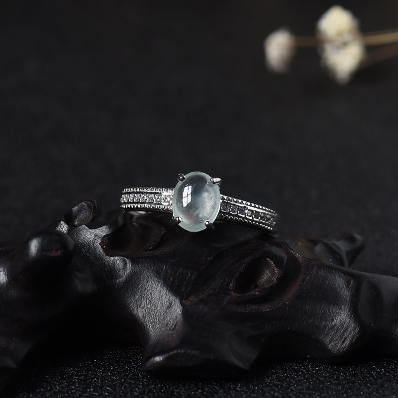 冰种翡翠戒指-红掌柜