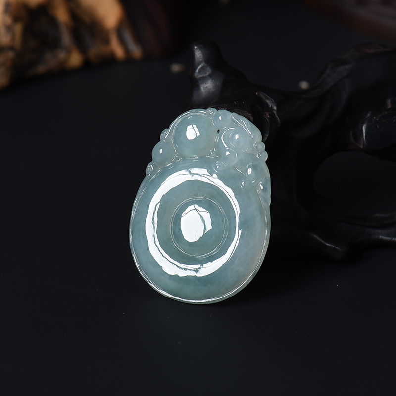 翡翠福寿如意吊坠-红掌柜