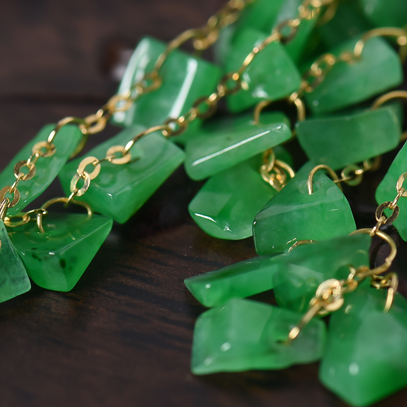 满绿翡翠耳坠-红掌柜