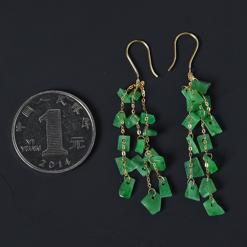 翡翠耳坠-红掌柜