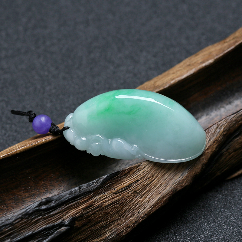 缅甸A货翡翠福瓜吊坠 - 红掌柜