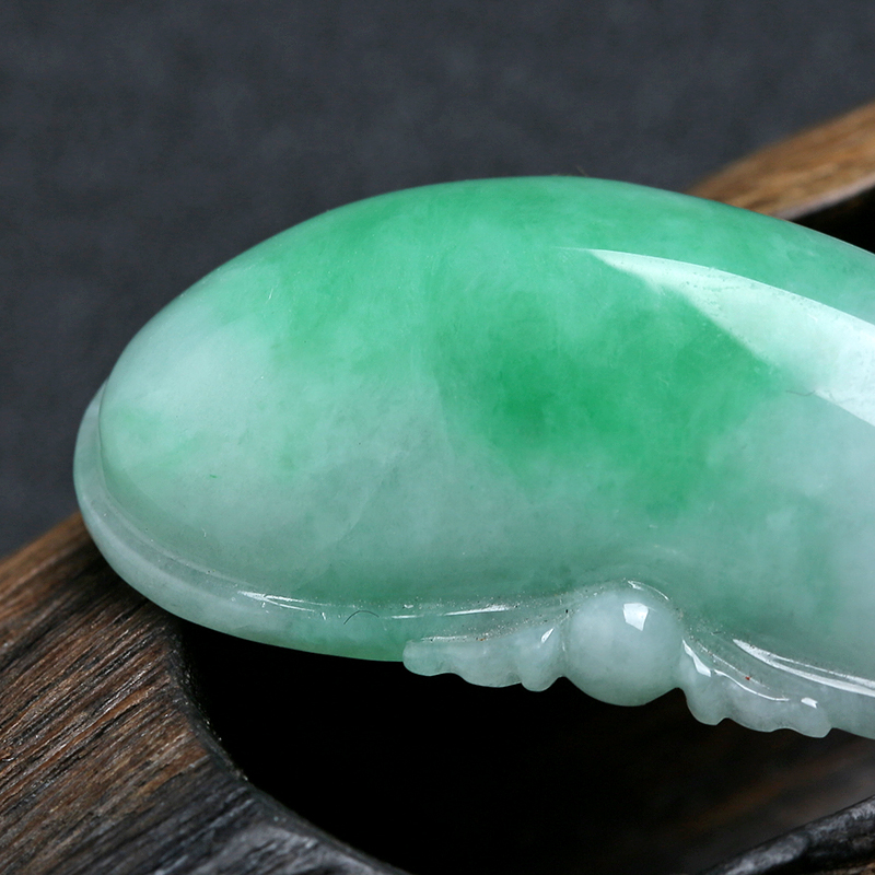 缅甸A货翡翠福瓜吊坠 - 红掌柜