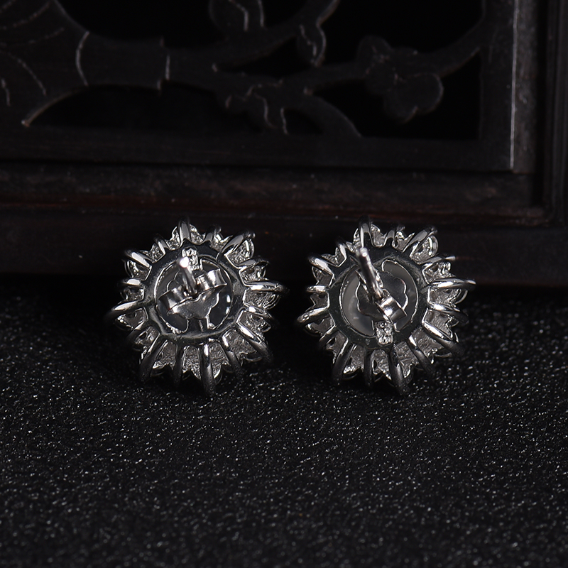 翡翠耳钉-红掌柜