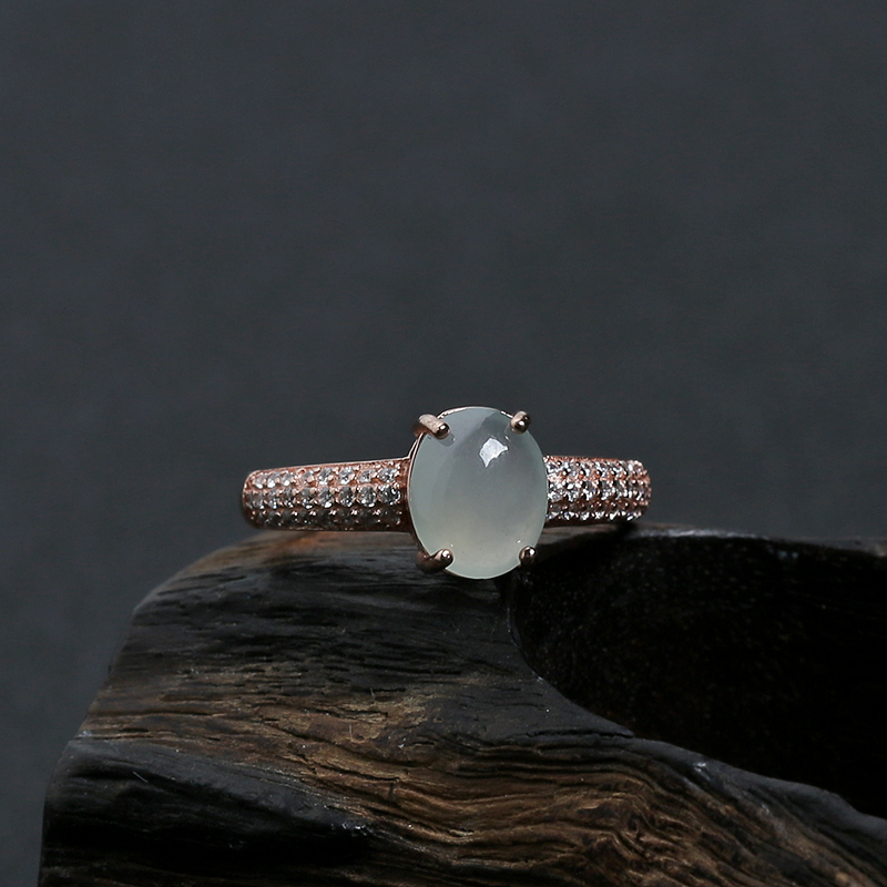 冰种翡翠两件套-红掌柜