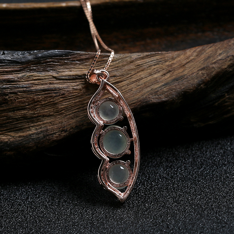 银镶冰种翡翠两件套-红掌柜