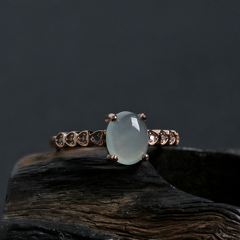 冰种翡翠两件套-红掌柜