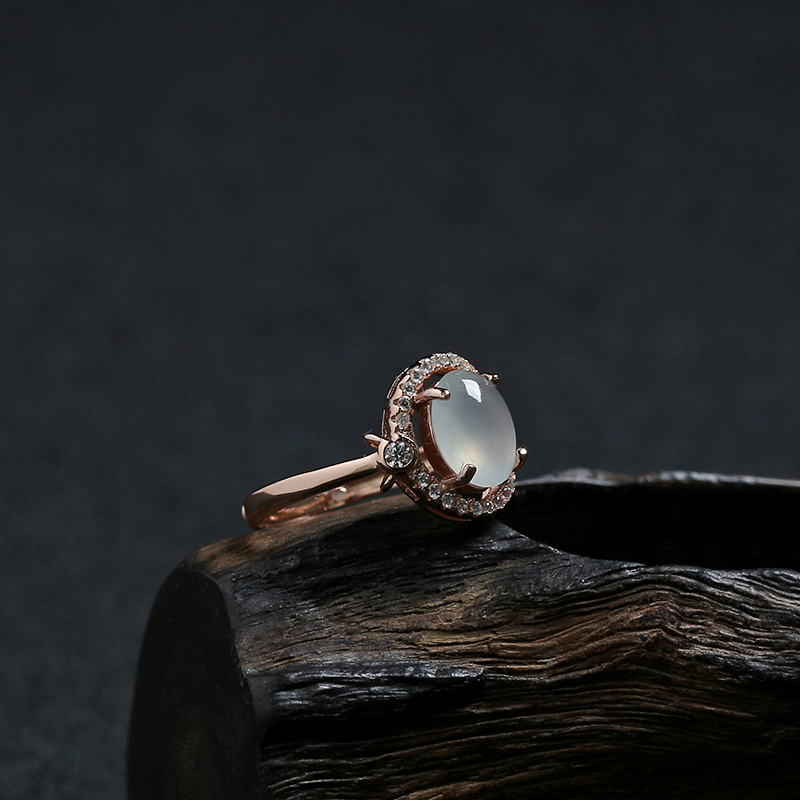 冰种晴水翡翠戒指-红掌柜