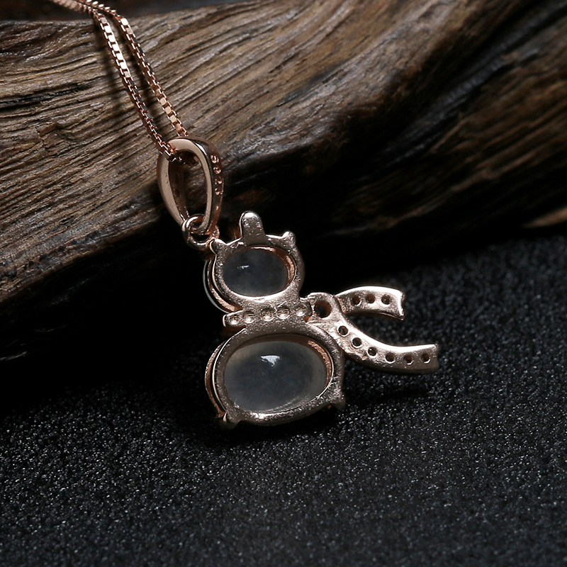 银镶冰种晴水翡翠挂件-红掌柜