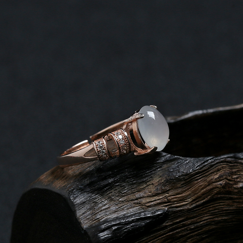 冰种晴水翡翠戒指-红掌柜