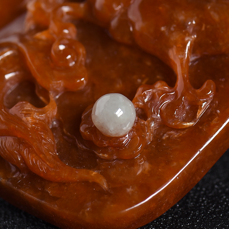 缅甸A货黄翡龙牌挂件 - 红掌柜