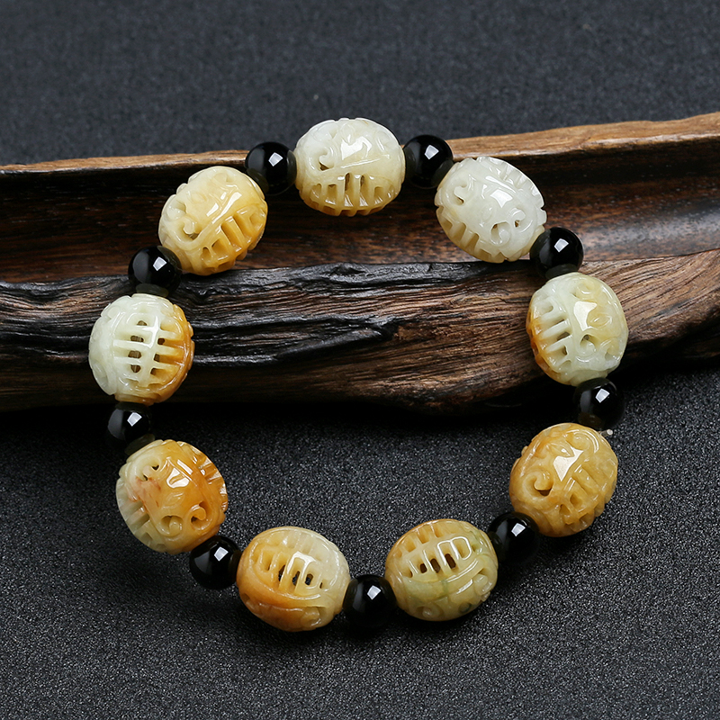 翡翠寿字手串-红掌柜