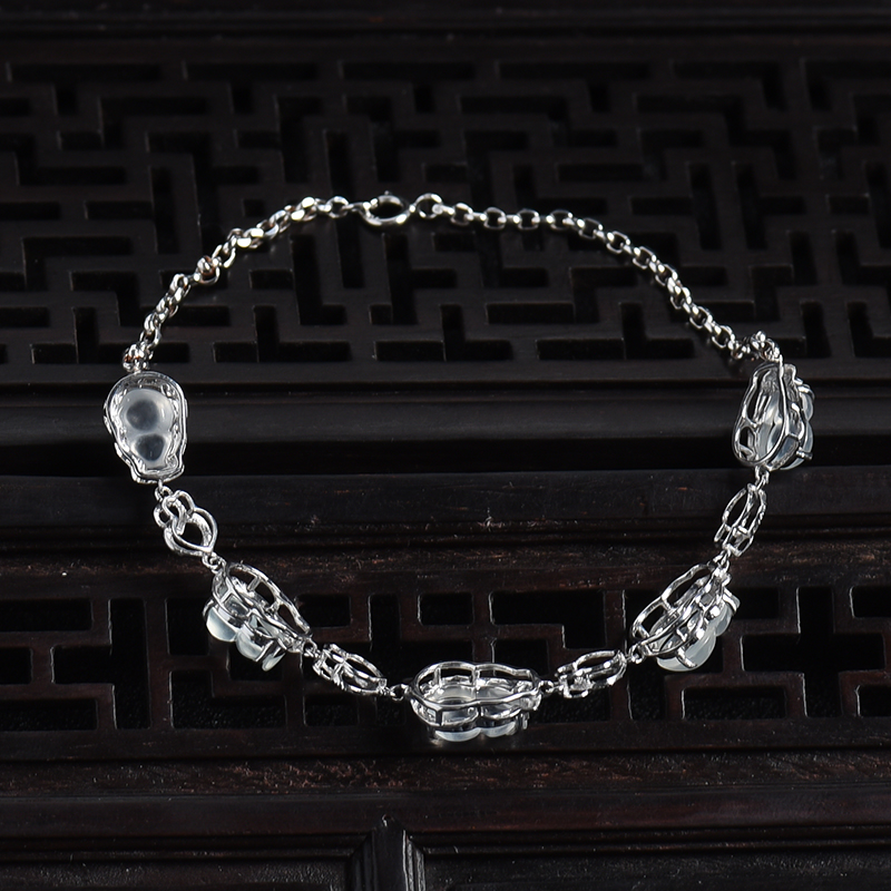 冰种翡翠手链-红掌柜