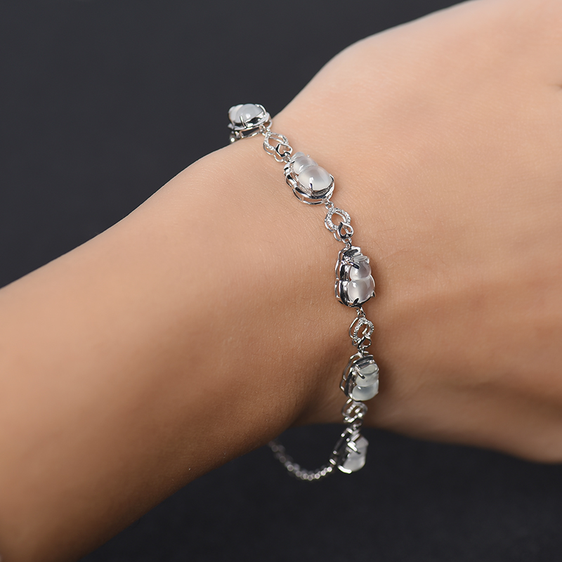 缅甸翡翠葫芦手链-红掌柜