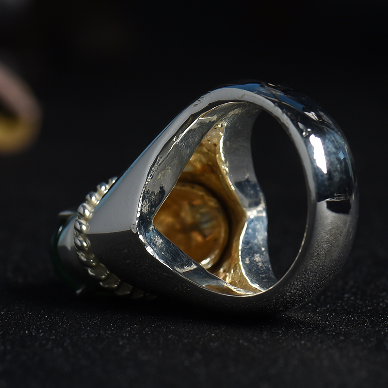 缅甸翡翠戒面-红掌柜