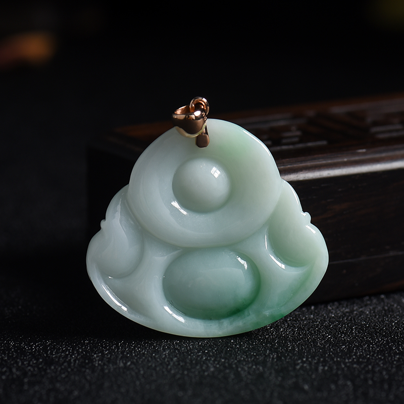 翡翠弥勒佛吊坠 - 红掌柜