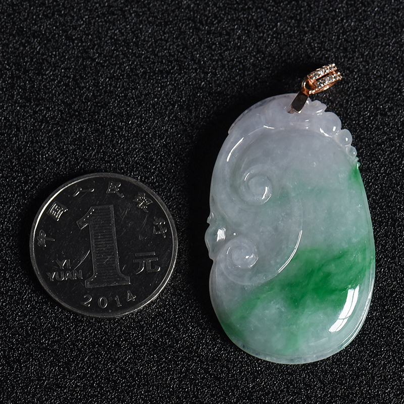 糯种翡翠吊坠 - 红掌柜
