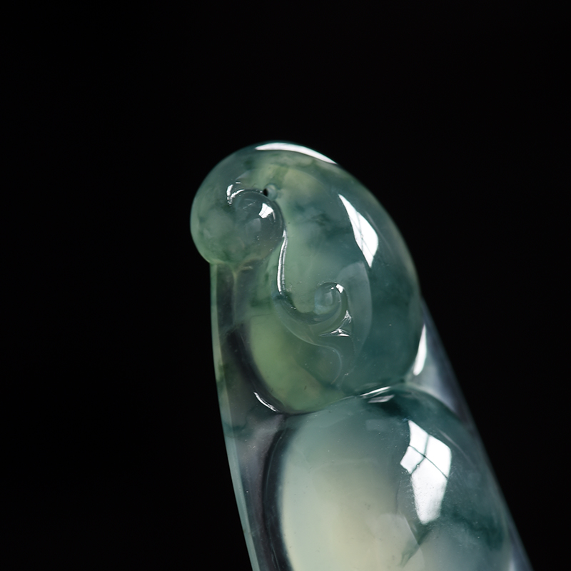 飘蓝花翡翠吊坠 - 红掌柜