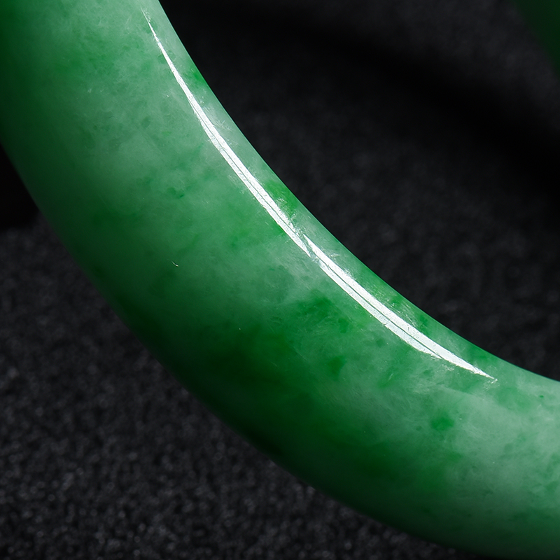 飘绿花翡翠贵妃镯 - 红掌柜