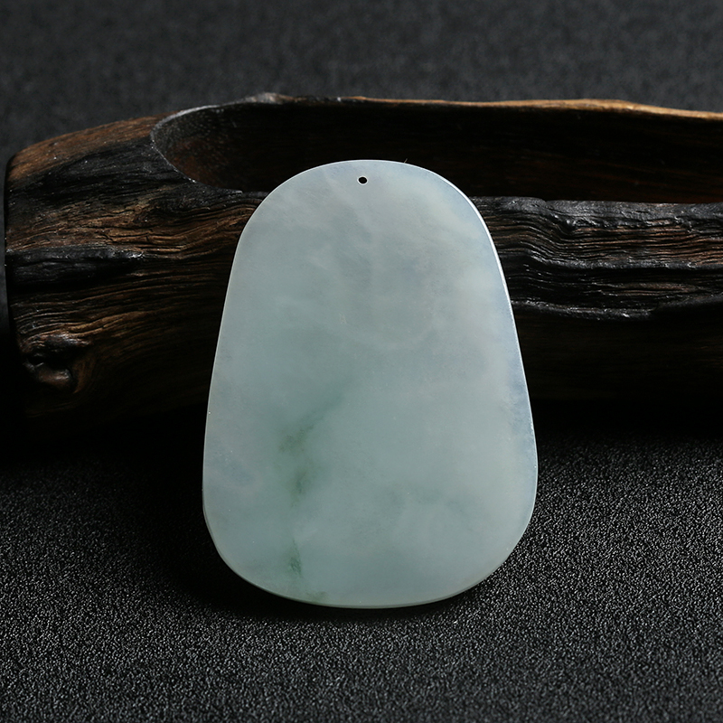 缅甸天然飘蓝花翡翠寅虎吊坠-红掌柜