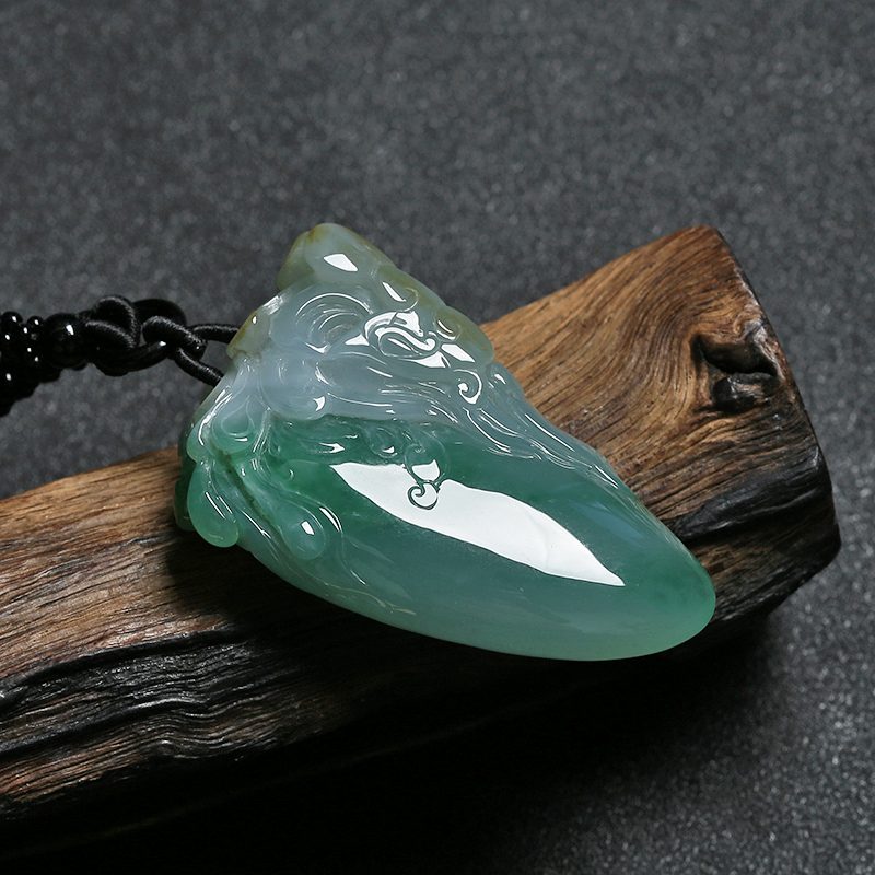 翡翠龙凤呈祥吊坠-红掌柜