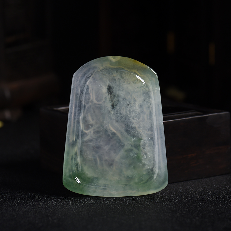 缅甸冰种翡翠普贤菩萨吊坠-红掌柜