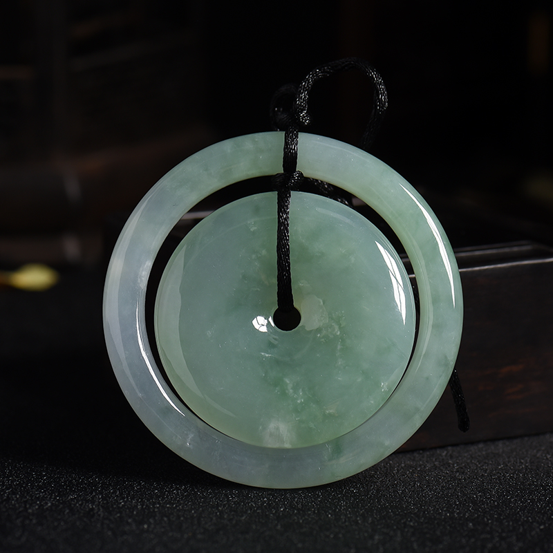 翡翠平安扣吊坠-红掌柜