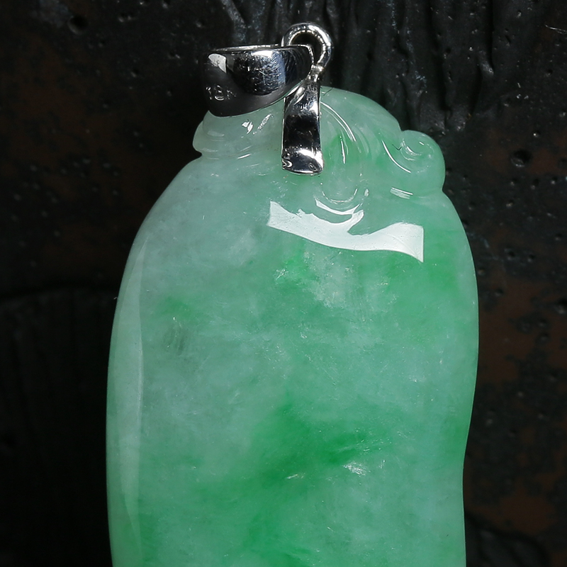 天然翡翠福瓜吊坠-红掌柜