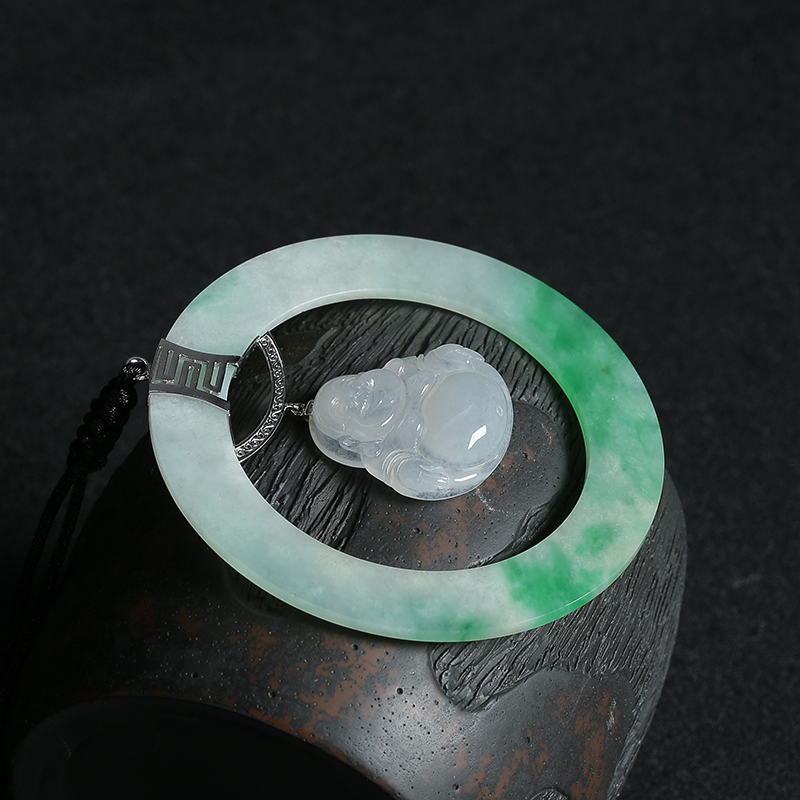 天然翡翠挂件-红掌柜