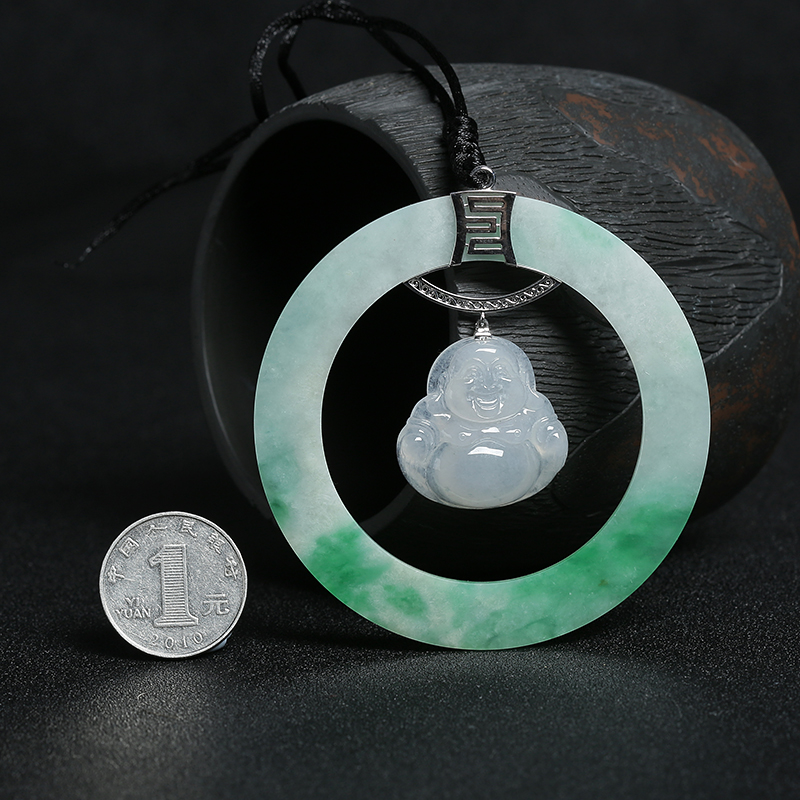 缅甸天然翡翠挂件-红掌柜