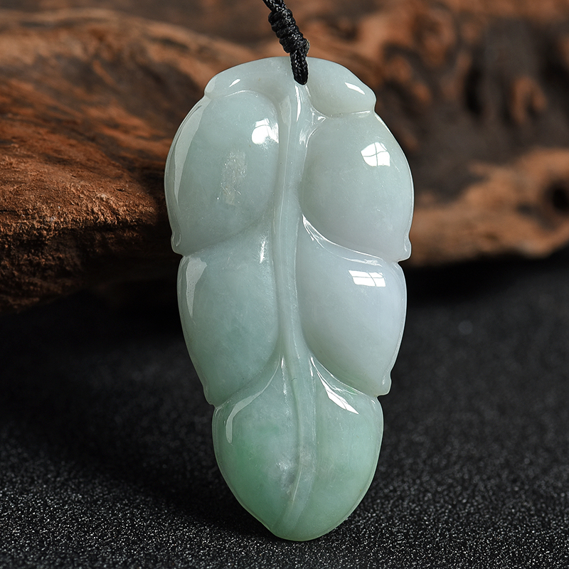 糯种翡翠金枝玉叶吊坠-红掌柜