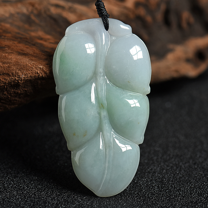 糯种翡翠金枝玉叶吊坠-红掌柜