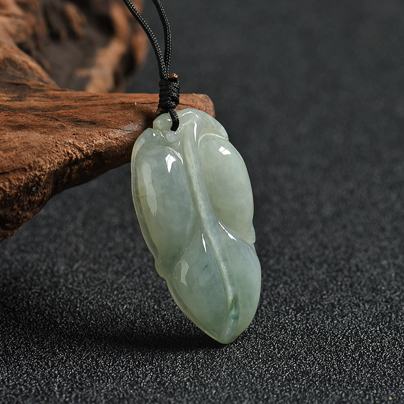 糯种飘花翡翠金枝玉叶吊坠-红掌柜