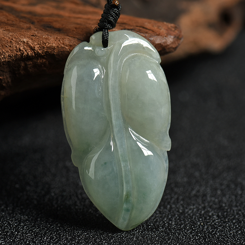 糯种翡翠金枝玉叶吊坠-红掌柜