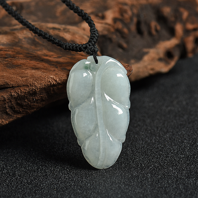 天然糯种飘花翡翠金枝玉叶吊坠-红掌柜