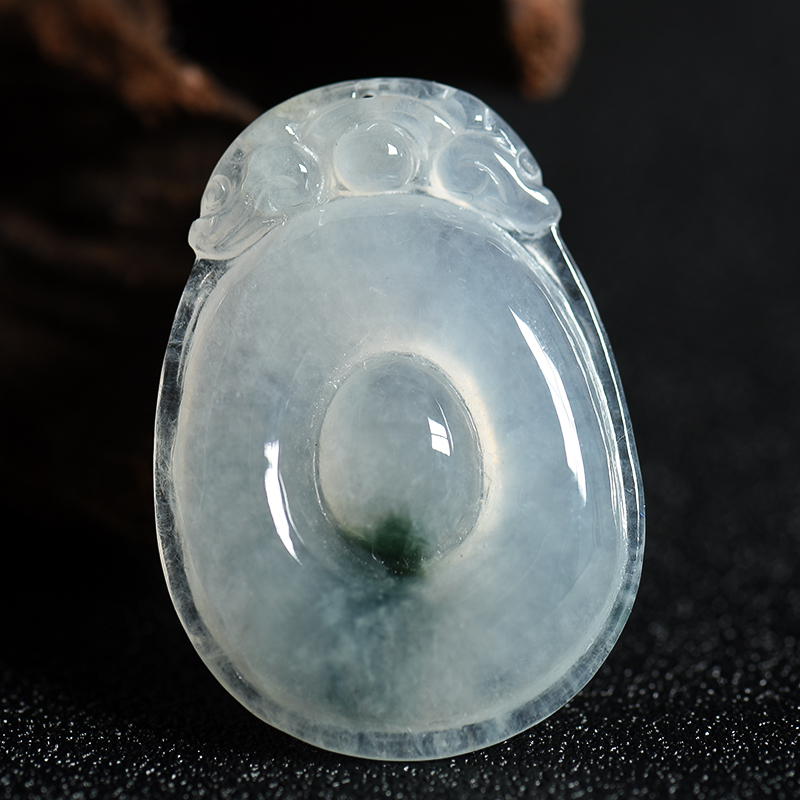 糯冰种翡翠福在眼前吊坠-红掌柜