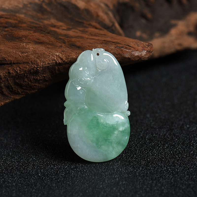 飘翠翡翠葫芦吊坠 - 红掌柜
