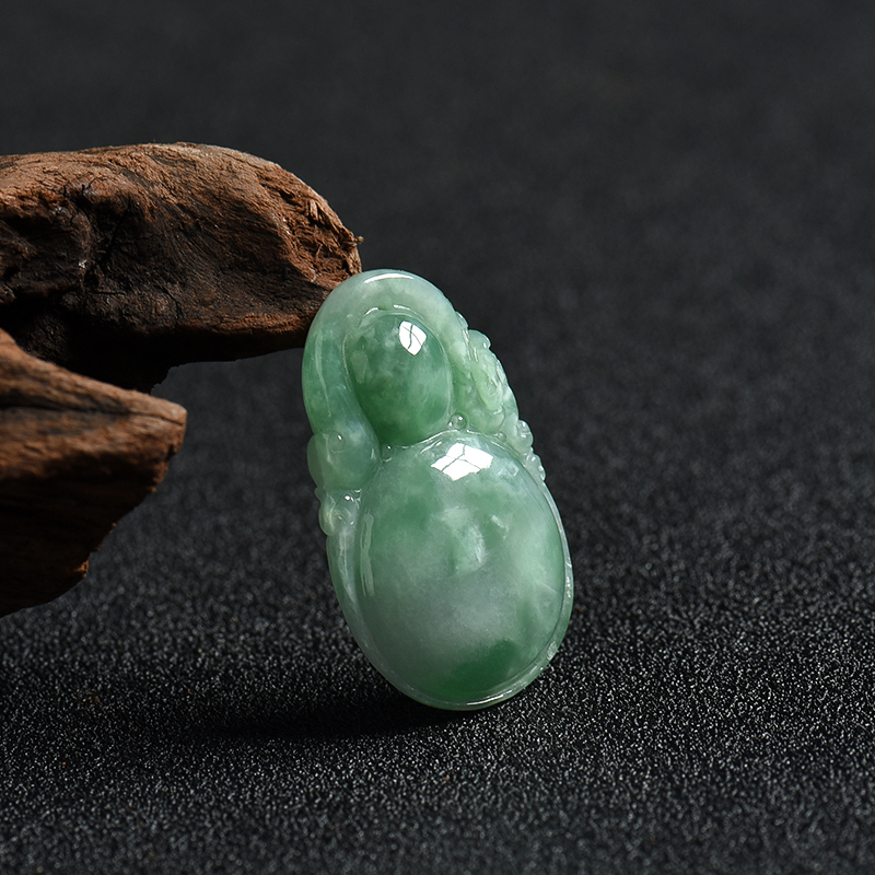 飘翠翡翠葫芦吊坠-红掌柜