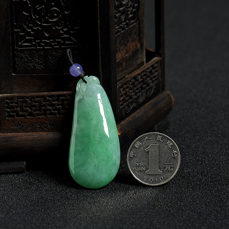 缅甸翡翠福瓜吊坠-红掌柜