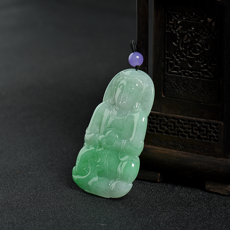 糯种浅绿翡翠观音-红掌柜