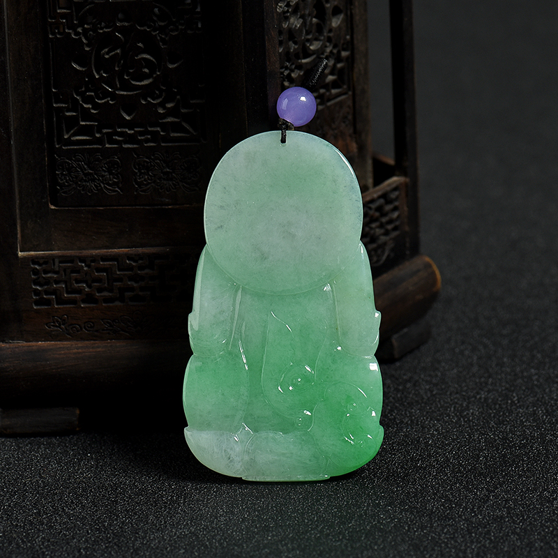 翡翠观音吊坠-红掌柜