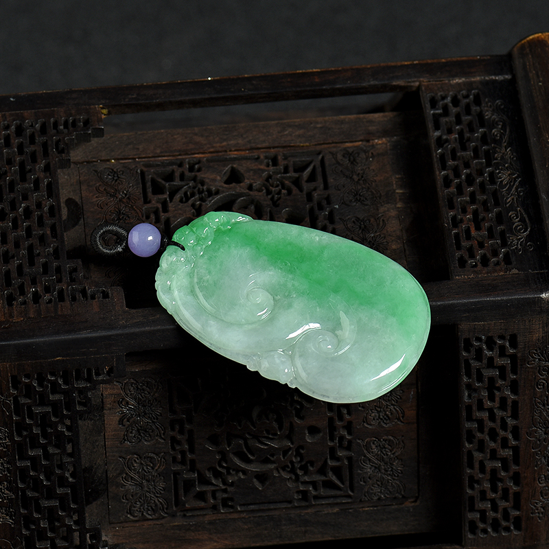 糯种飘翠翡翠如意-红掌柜