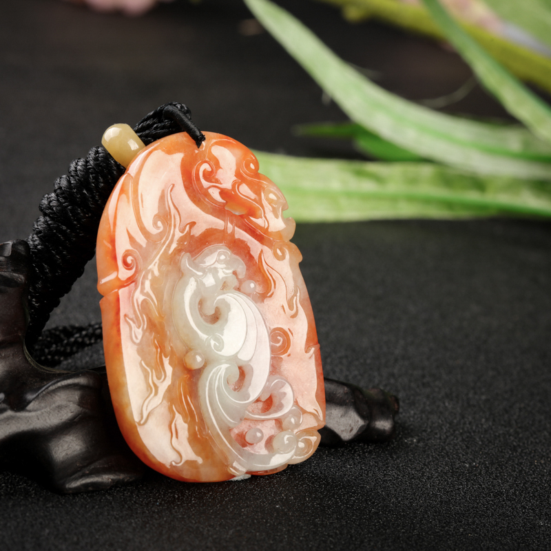 糯种红翡凤牌吊坠-红掌柜