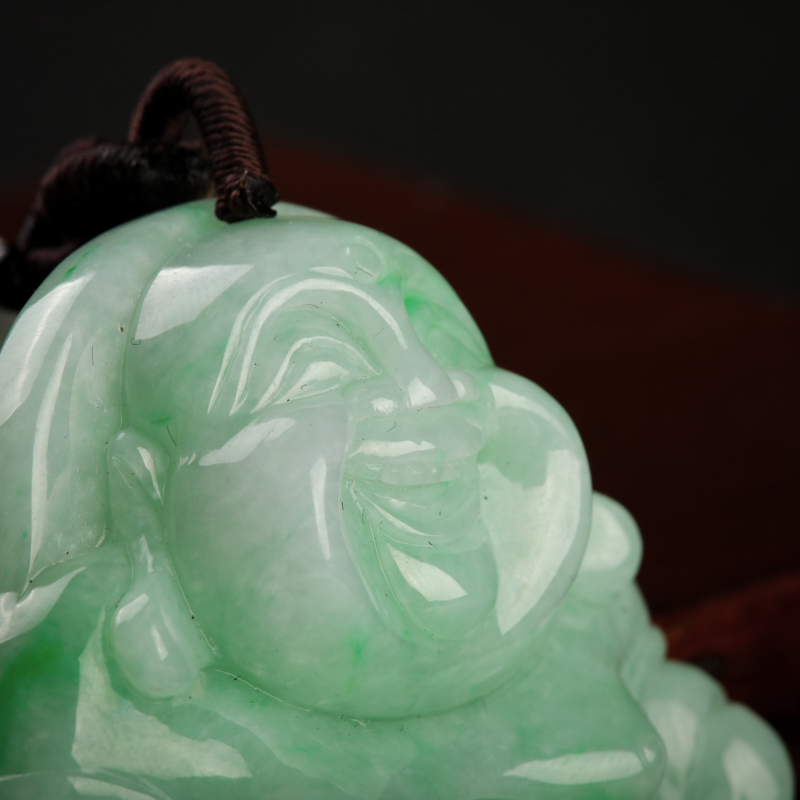 翡翠弥勒佛吊坠-红掌柜