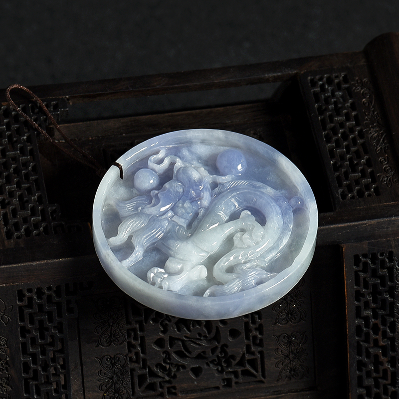 翡翠平安龙吊坠-红掌柜